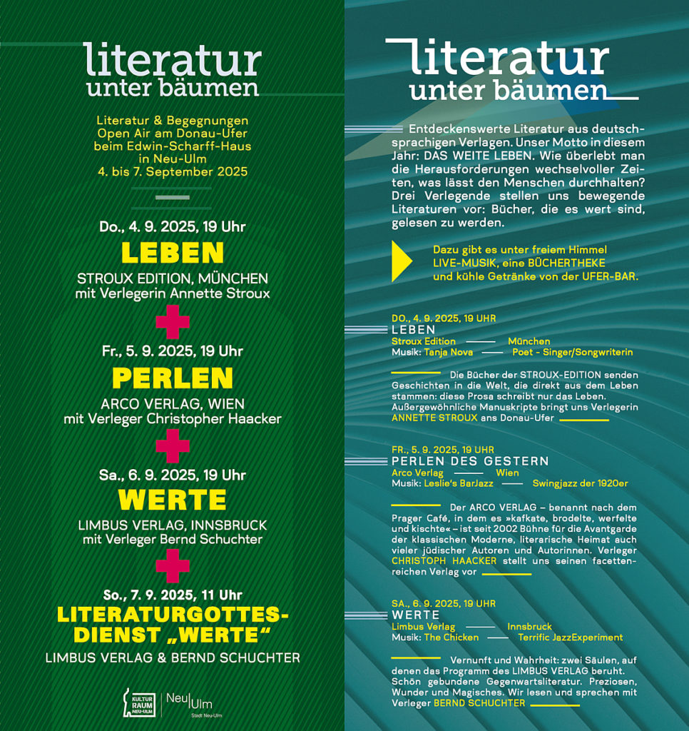 Plakate Literatur unter Bäumen